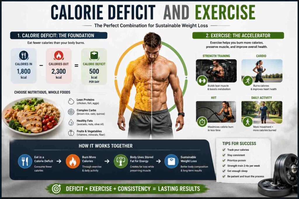Calorie Deficit Explained: How to Lose Weight Fast Without Starving Calorie Deficit and Exercise